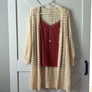 LC Lauren Conrad Ivory Cardigan